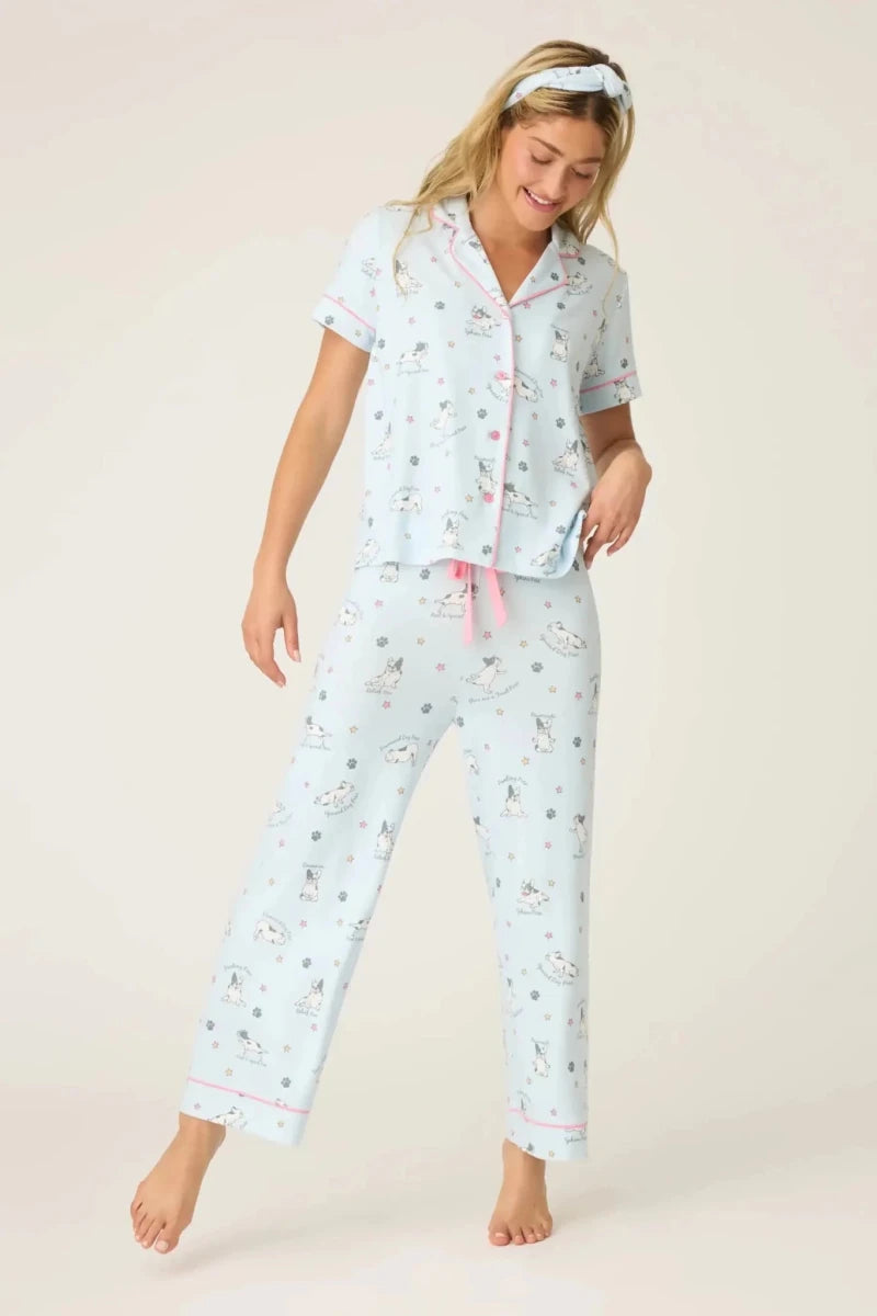 Shop PJ Salvage PJ Salvage Paws & Breathe Dog Print 3 - Piece PJ Set Pyjamas for women – premium loungewear and festival fashion at Spoiled Brat