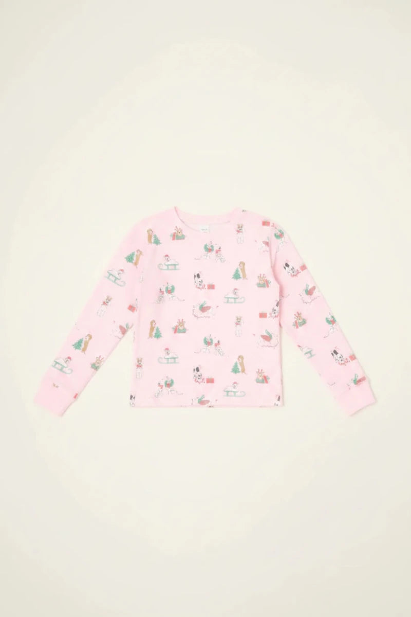Shop PJ Salvage PJ Salvage Peace & Pawlidays Dog Print PJ Top Pyjamas for women – premium loungewear and festival fashion at Spoiled Brat