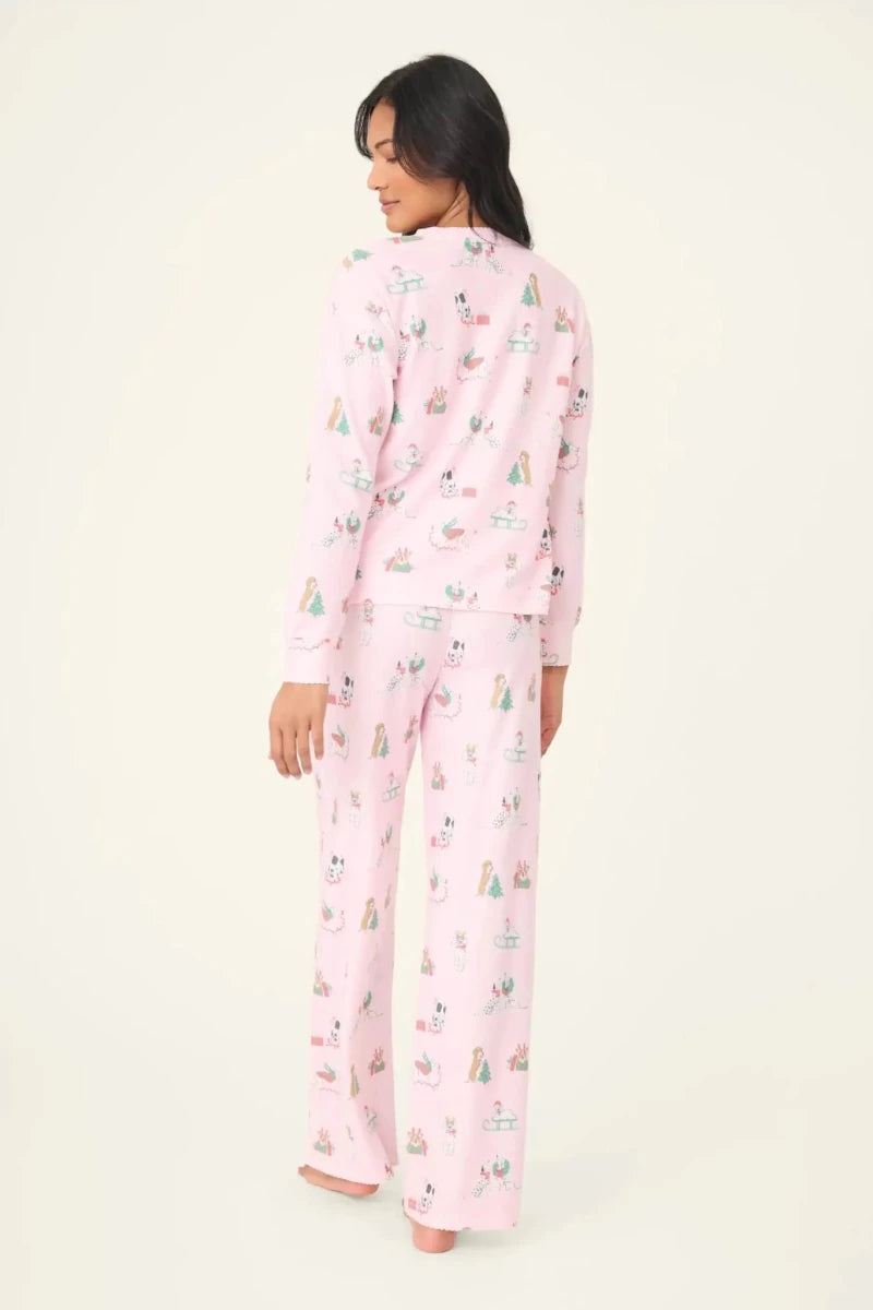 Shop PJ Salvage PJ Salvage Peace & Pawlidays Dog Print PJ Top Pyjamas for women – premium loungewear and festival fashion at Spoiled Brat