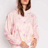 Shop PJ Salvage PJ Salvage Peach Party Star Hoodie Hoodie for women – premium loungewear and festival fashion at Spoiled Brat