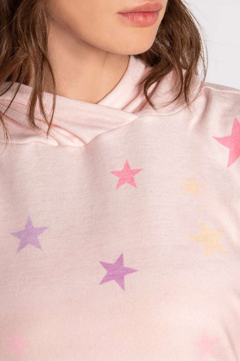 Shop PJ Salvage PJ Salvage Peach Party Star Hoodie Hoodie for women – premium loungewear and festival fashion at Spoiled Brat