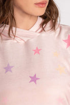 Shop PJ Salvage PJ Salvage Peach Party Star Hoodie Hoodie for women – premium loungewear and festival fashion at Spoiled Brat
