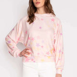 Shop PJ Salvage PJ Salvage Peach Party Star Hoodie Hoodie for women – premium loungewear and festival fashion at Spoiled Brat