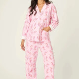 Shop PJ Salvage PJ Salvage Sweeter Than Sugar 3 - Piece Candy Cane Print Flannel PJ Set as seen on Paris Hilton Pyjamas for women – premium loungewear and festival fashion at Spoiled Brat