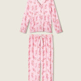 Shop PJ Salvage PJ Salvage Sweeter Than Sugar 3 - Piece Candy Cane Print Flannel PJ Set as seen on Paris Hilton Pyjamas for women – premium loungewear and festival fashion at Spoiled Brat