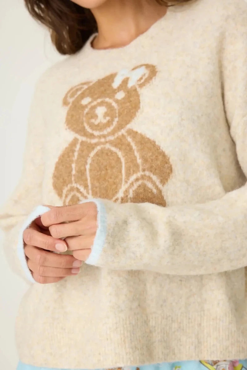 Shop PJ Salvage PJ Salvage Teddy Bear Graphic Snuggle Sweater Sweater for women – premium loungewear and festival fashion at Spoiled Brat