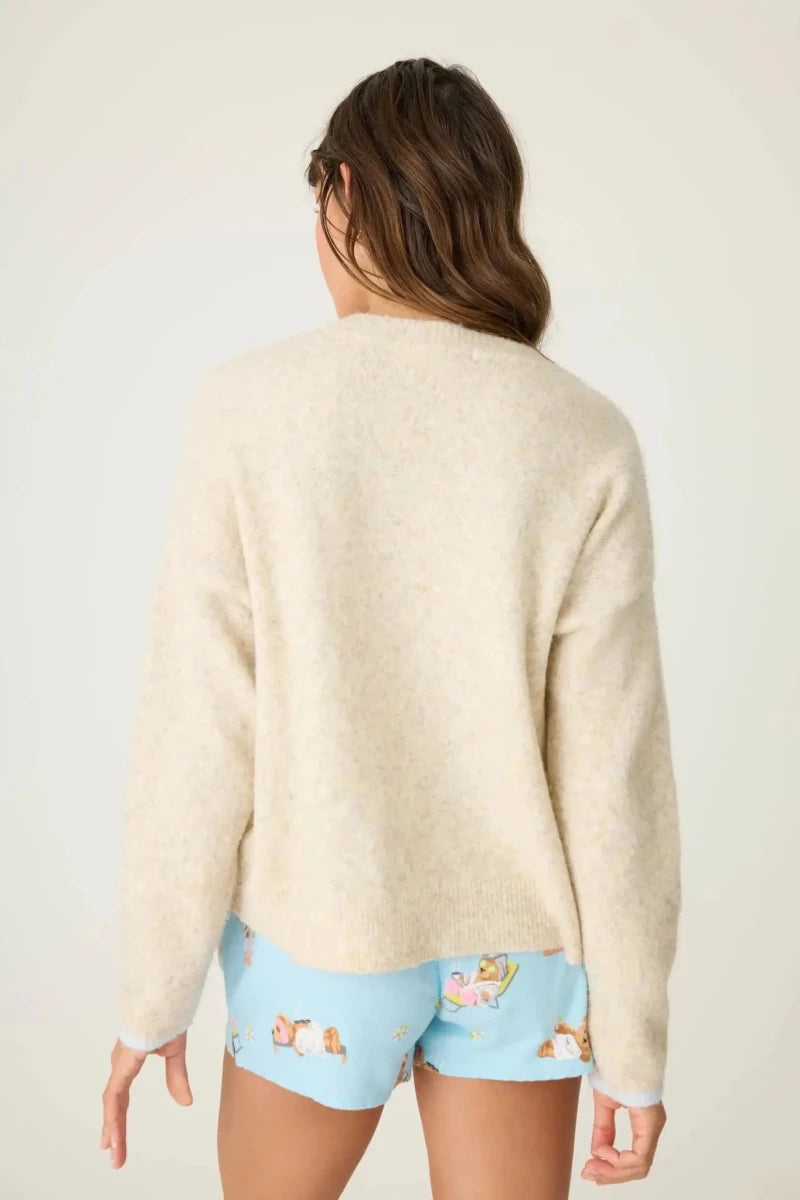 Shop PJ Salvage PJ Salvage Teddy Bear Graphic Snuggle Sweater Sweater for women – premium loungewear and festival fashion at Spoiled Brat