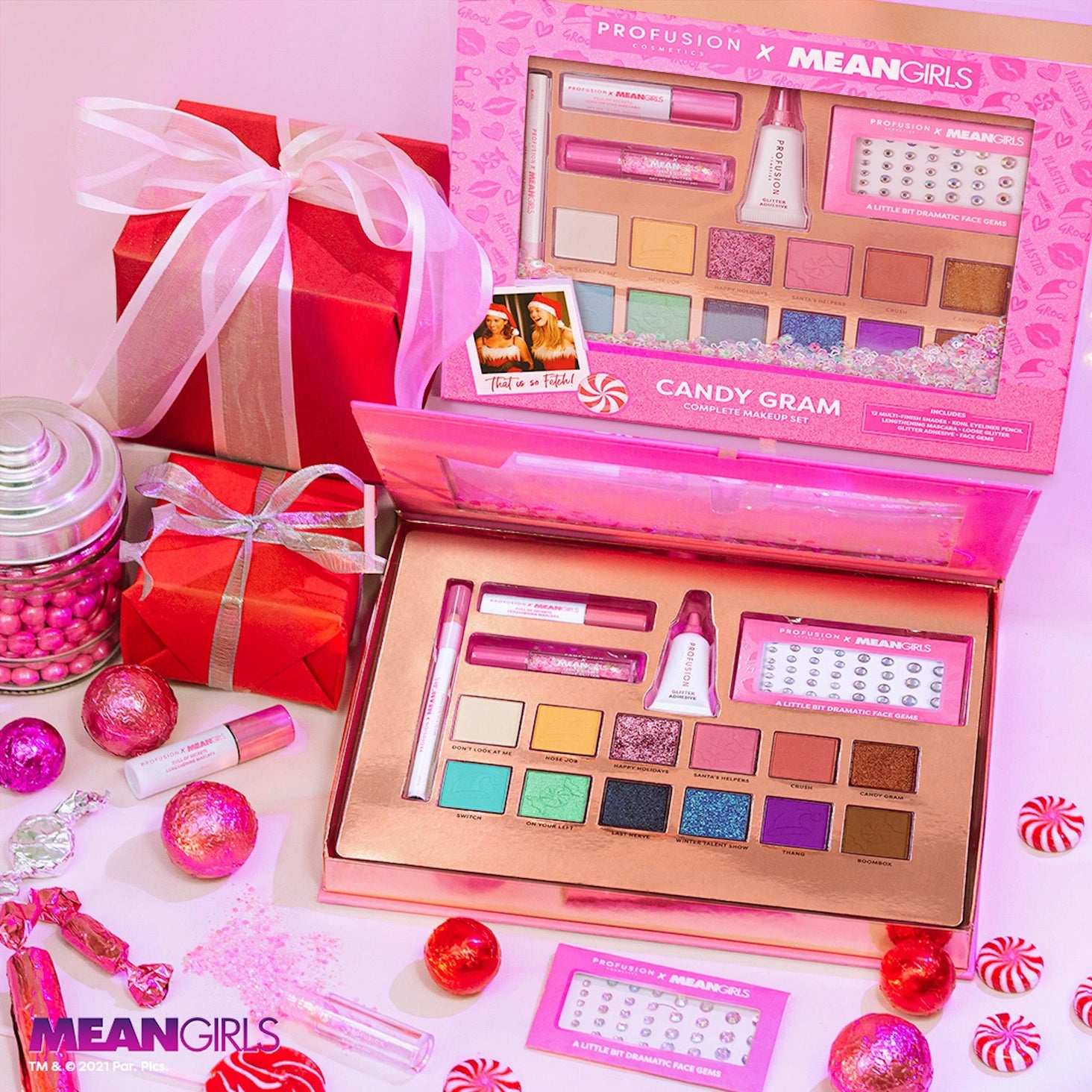 Profusion Cosmetics Mean Girls Candy Gram Complete Makeup Kit by Profusion Cosmetics – Eyeshadow – Multi | Spoiled Brat UK