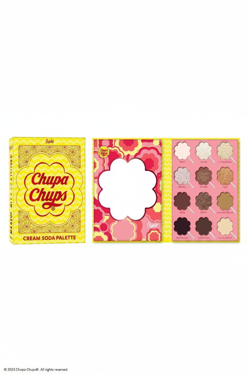 Shop Rude Cosmetics Rude Cosmetics Chupa Chups Cream Soda 12 Colour Palette Eyeshadow for women – premium loungewear and festival fashion at Spoiled Brat