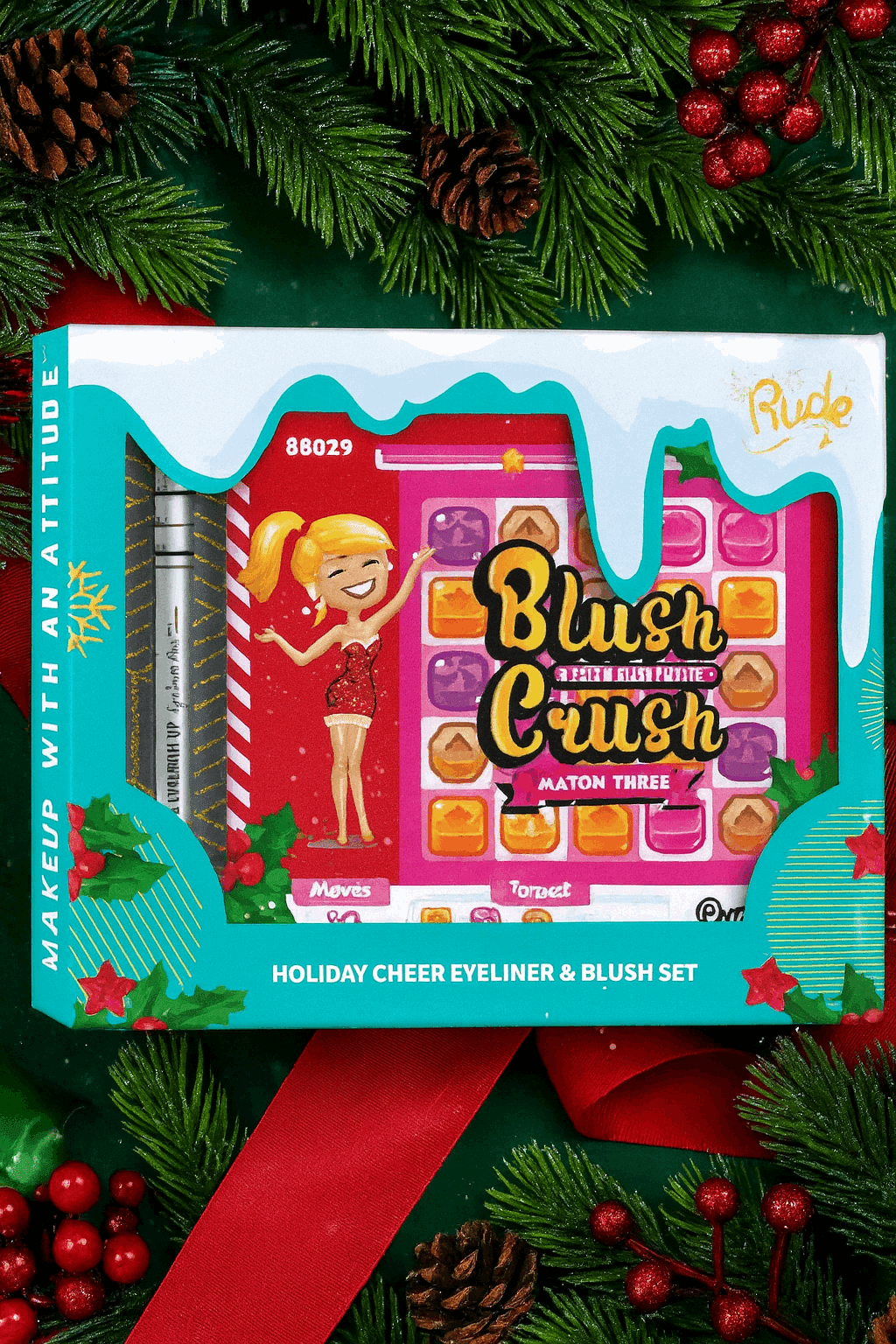Rude Cosmetics Holiday Cheer Eyeliner & Blush Gift Set - Spoiled Brat
