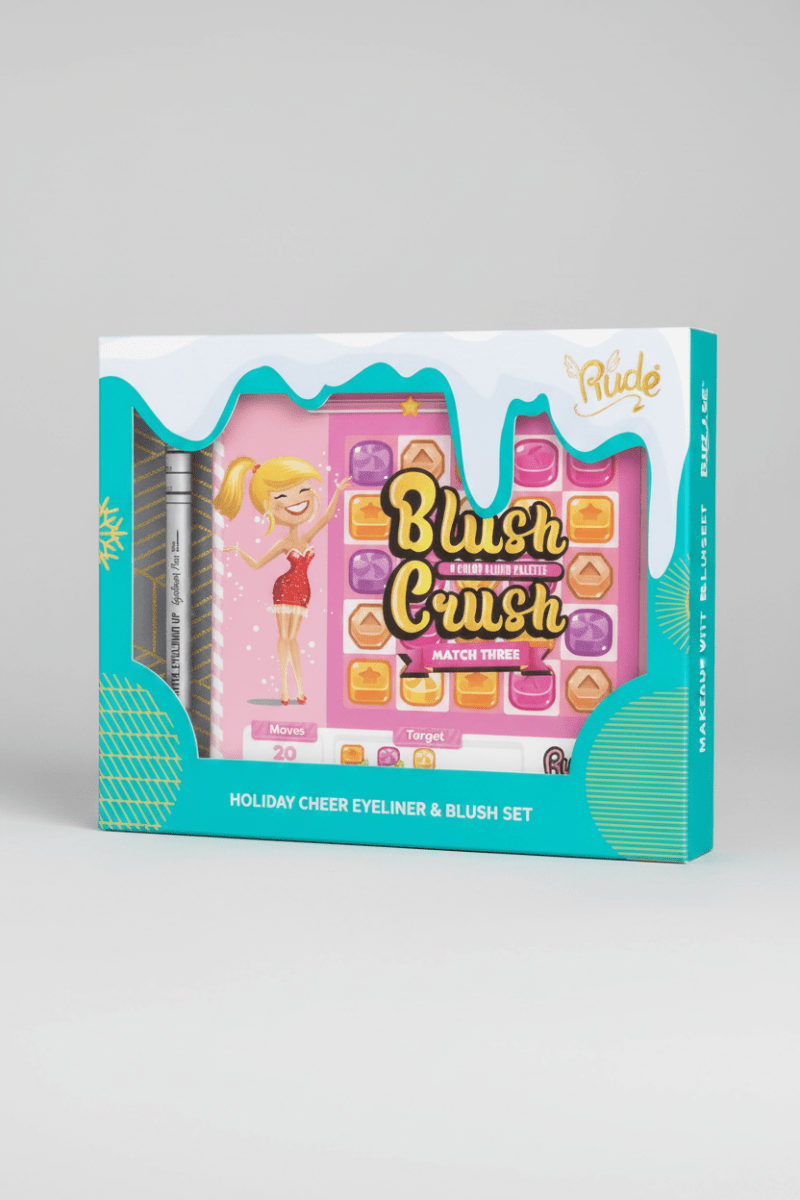 Shop Rude Cosmetics Rude Cosmetics Holiday Cheer Eyeliner & Blush Gift Set Beauty Kit for women – premium loungewear and festival fashion at Spoiled Brat