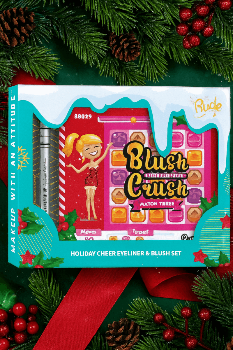 Shop Rude Cosmetics Rude Cosmetics Holiday Cheer Eyeliner & Blush Gift Set Beauty Kit for women – premium loungewear and festival fashion at Spoiled Brat