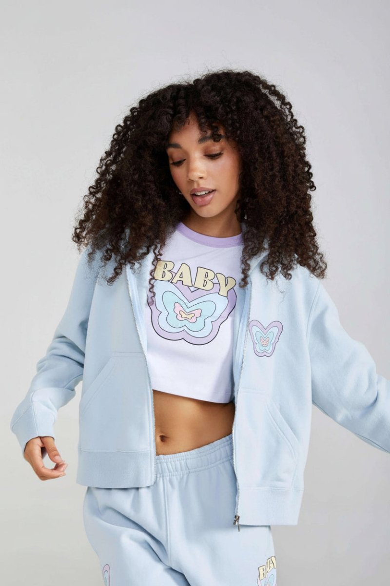 Shop Samii Ryan Samii Ryan Baby Zip Up Hoodie Hoodie for women – premium loungewear and festival fashion at Spoiled Brat