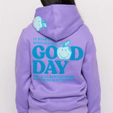 Shop Samii Ryan Samii Ryan Good Day Smileyworld Hoodie Hoodie for women – premium loungewear and festival fashion at Spoiled Brat