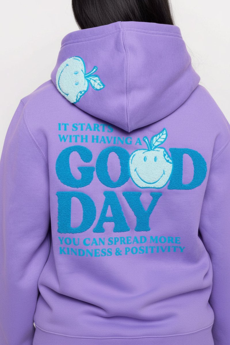 Shop Samii Ryan Samii Ryan Good Day Smileyworld Hoodie Hoodie for women – premium loungewear and festival fashion at Spoiled Brat