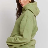 Shop Samii Ryan Samii Ryan Olive Hoodie Hooded Sweatshirt for women – premium loungewear and festival fashion at Spoiled Brat