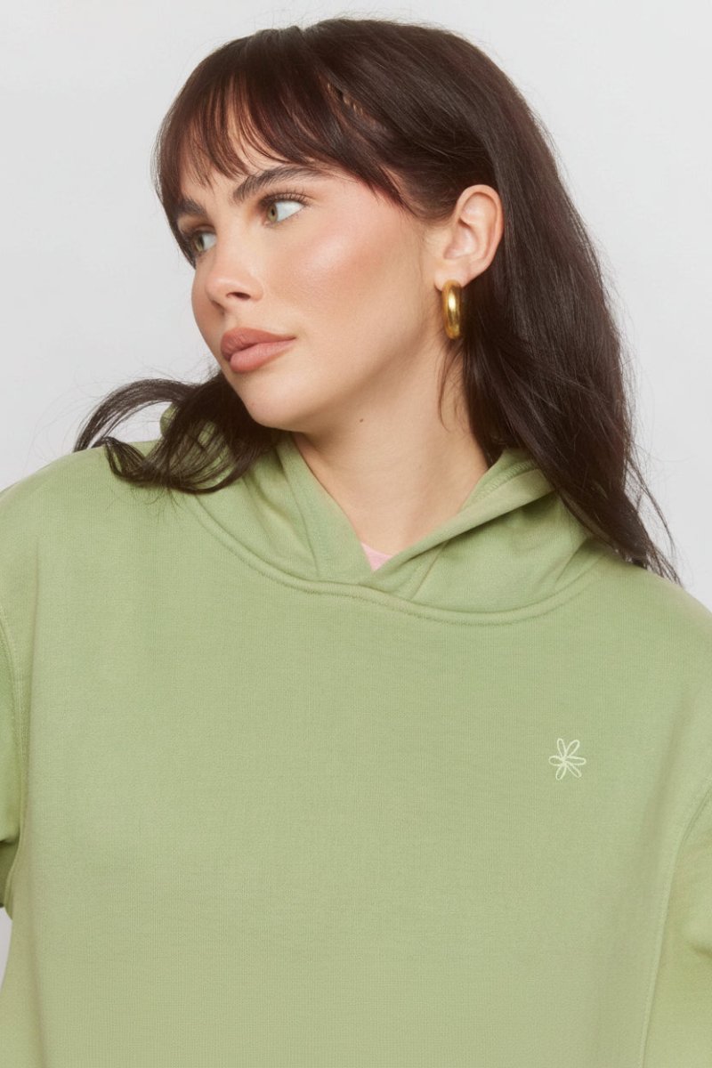 Shop Samii Ryan Samii Ryan Olive Hoodie Hooded Sweatshirt for women – premium loungewear and festival fashion at Spoiled Brat