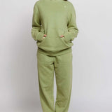 Shop Samii Ryan Samii Ryan Olive Hoodie Hooded Sweatshirt for women – premium loungewear and festival fashion at Spoiled Brat