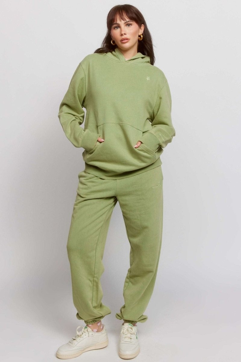 Shop Samii Ryan Samii Ryan Olive Hoodie Hooded Sweatshirt for women – premium loungewear and festival fashion at Spoiled Brat