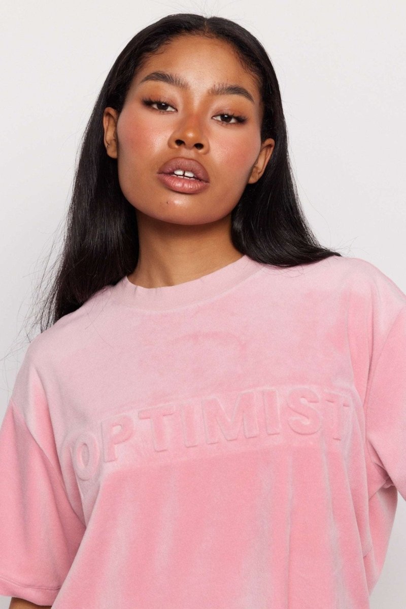 Shop Samii Ryan Samii Ryan Optimist Velour T-Shirt T-Shirts for women – premium loungewear and festival fashion at Spoiled Brat