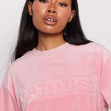 Shop Samii Ryan Samii Ryan Optimist Velour T-Shirt T-Shirts for women – premium loungewear and festival fashion at Spoiled Brat