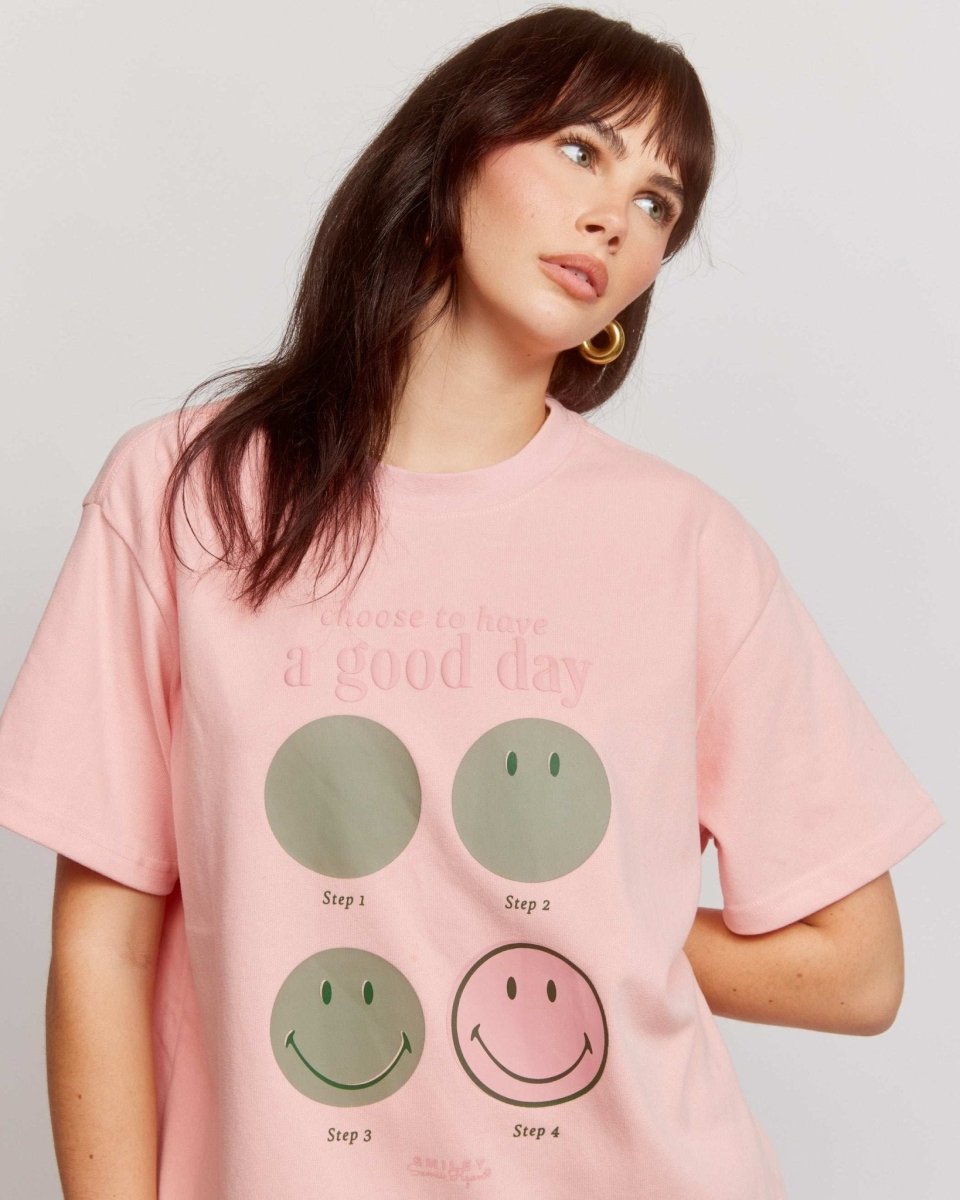 Shop Samii Ryan Samii Ryan Smiley® Good Day Oversized Tee T-Shirts for women – premium loungewear and festival fashion at Spoiled Brat