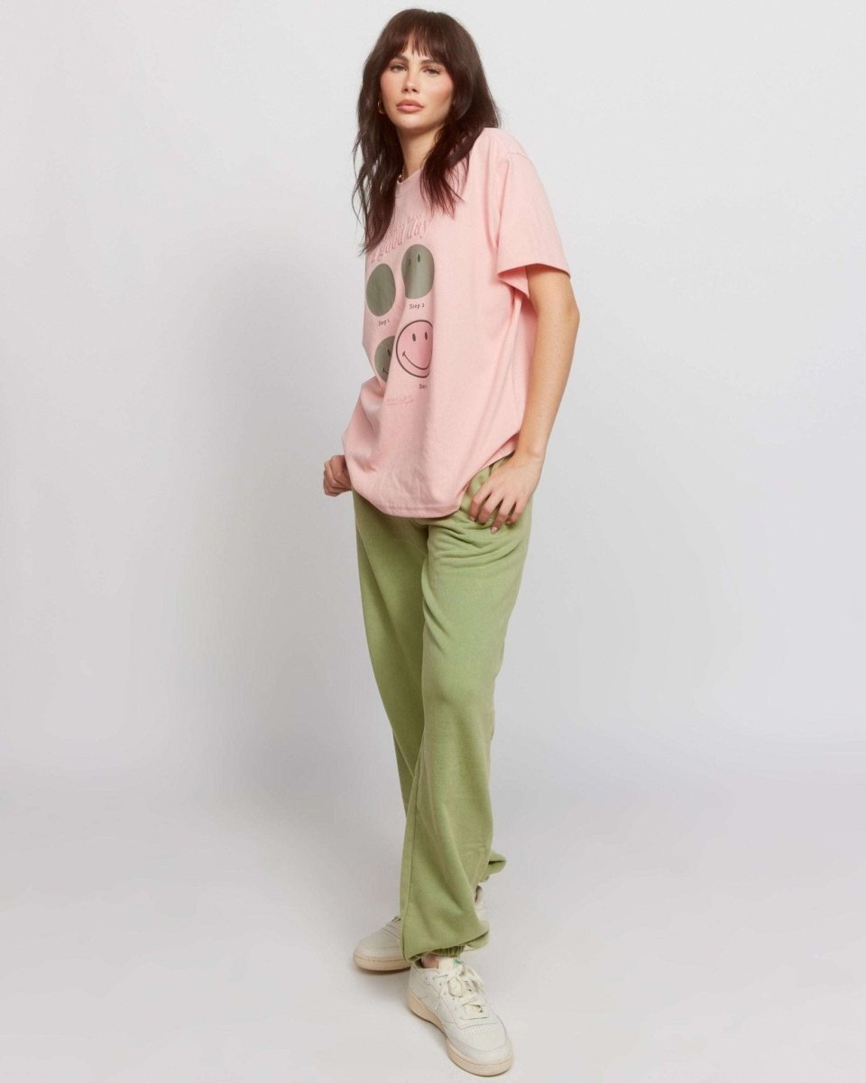 Shop Samii Ryan Samii Ryan Smiley® Good Day Oversized Tee T-Shirts for women – premium loungewear and festival fashion at Spoiled Brat