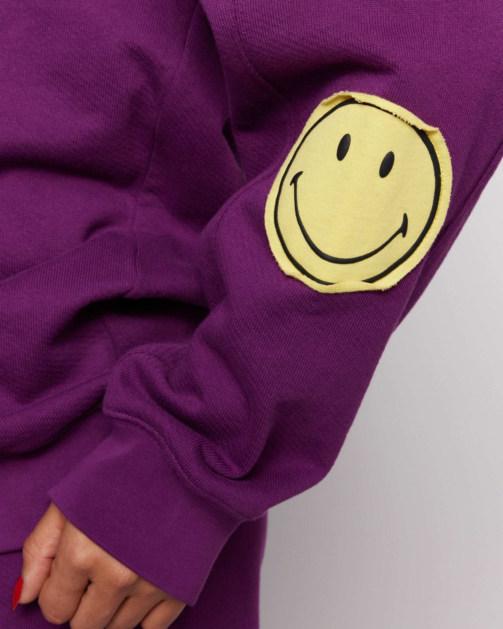 Shop Samii Ryan Samii Ryan Smiley® Purple Oversized Hoodie Hooded Sweatshirt for women – premium loungewear and festival fashion at Spoiled Brat