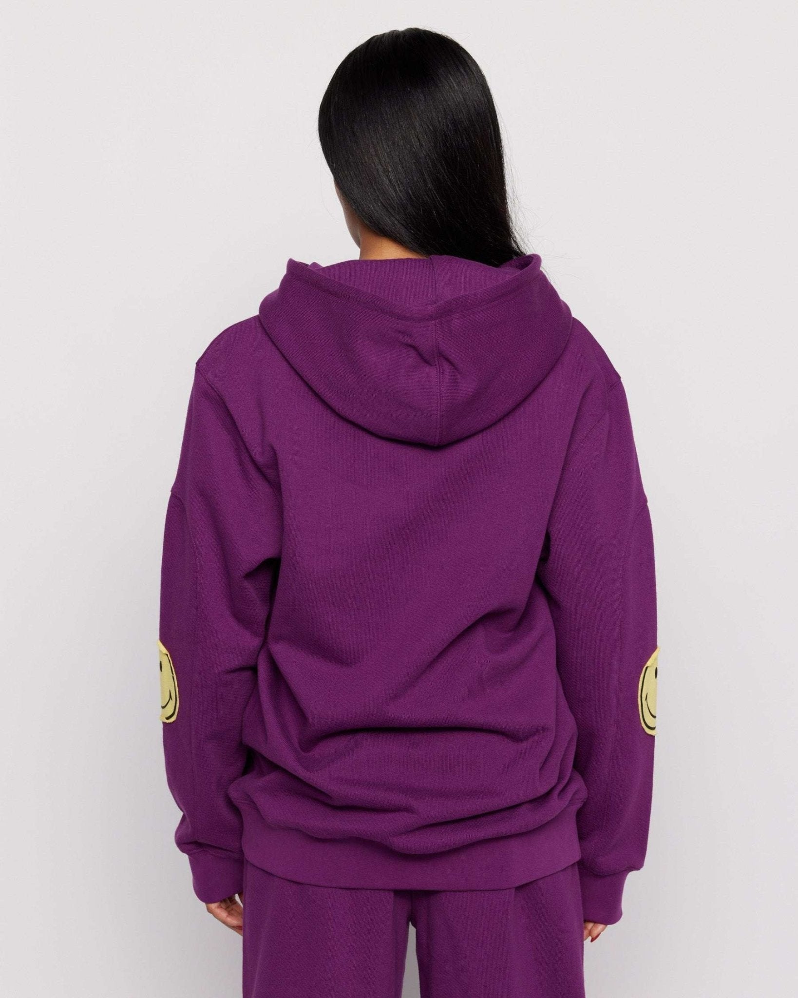 Shop Samii Ryan Samii Ryan Smiley® Purple Oversized Hoodie Hooded Sweatshirt for women – premium loungewear and festival fashion at Spoiled Brat