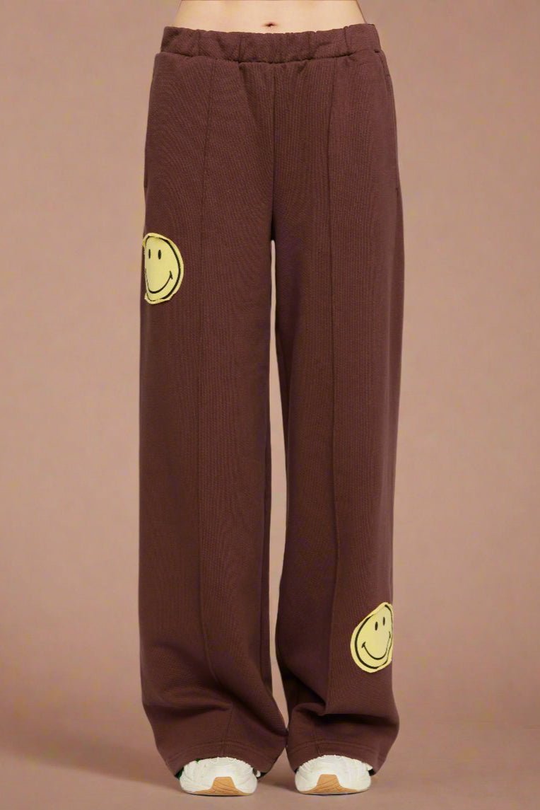 Shop Samii Ryan Samii Ryan Smiley® Straight Leg Jogger Pants Jogger Bottoms for women – premium loungewear and festival fashion at Spoiled Brat