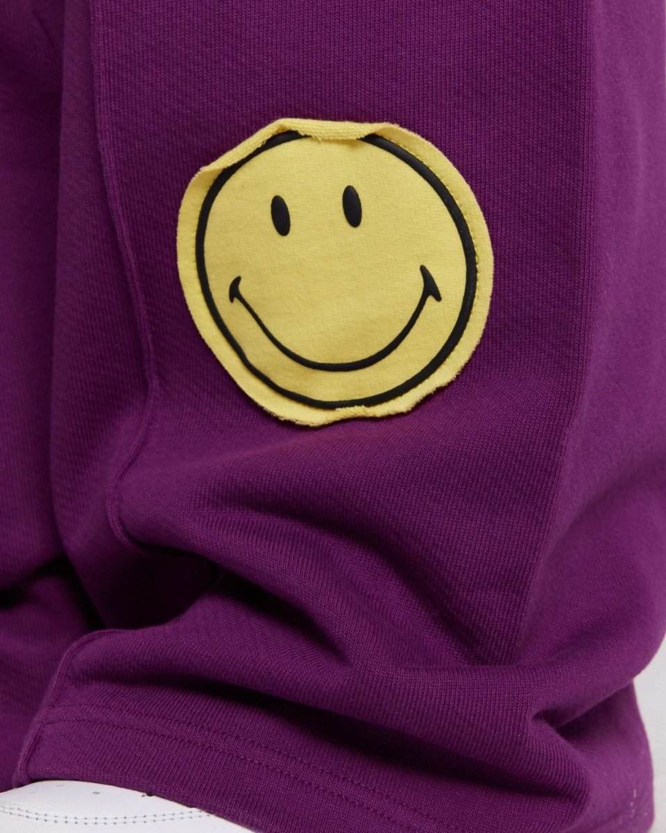 Shop Samii Ryan Samii Ryan Smiley® Straight Leg Purple Jogger Pants Jogger Bottoms for women – premium loungewear and festival fashion at Spoiled Brat