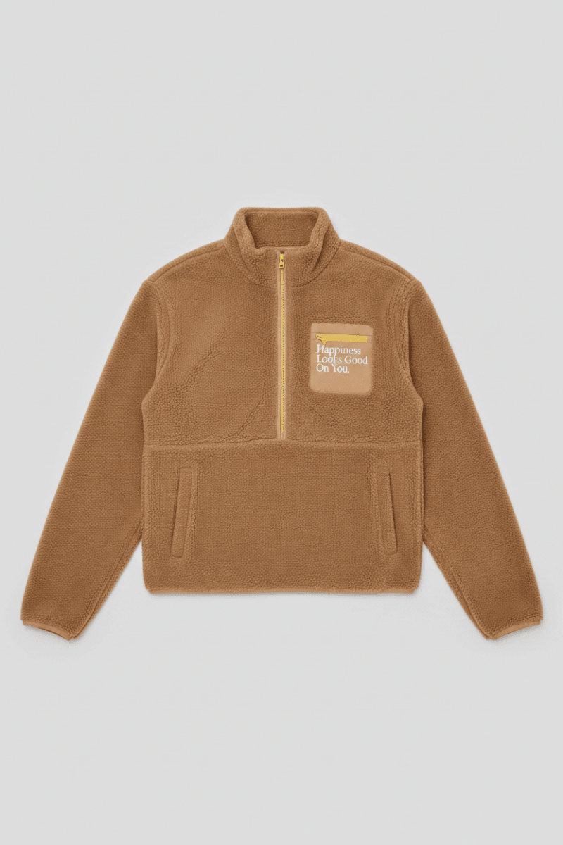 Shop Samii Ryan Samii Ryan Smiley® Sunshine Sherpa Jacket as seen on Sarah Jayne Dunn Jacket for women – premium loungewear and festival fashion at Spoiled Brat