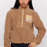 Shop Samii Ryan Samii Ryan Smiley® Sunshine Sherpa Jacket as seen on Sarah Jayne Dunn Jacket for women – premium loungewear and festival fashion at Spoiled Brat