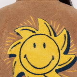 Shop Samii Ryan Samii Ryan Smiley® Sunshine Sherpa Jacket as seen on Sarah Jayne Dunn Jacket for women – premium loungewear and festival fashion at Spoiled Brat