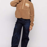 Shop Samii Ryan Samii Ryan Smiley® Sunshine Sherpa Jacket as seen on Sarah Jayne Dunn Jacket for women – premium loungewear and festival fashion at Spoiled Brat