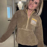 Shop Samii Ryan Samii Ryan Smiley® Sunshine Sherpa Jacket as seen on Sarah Jayne Dunn Jacket for women – premium loungewear and festival fashion at Spoiled Brat