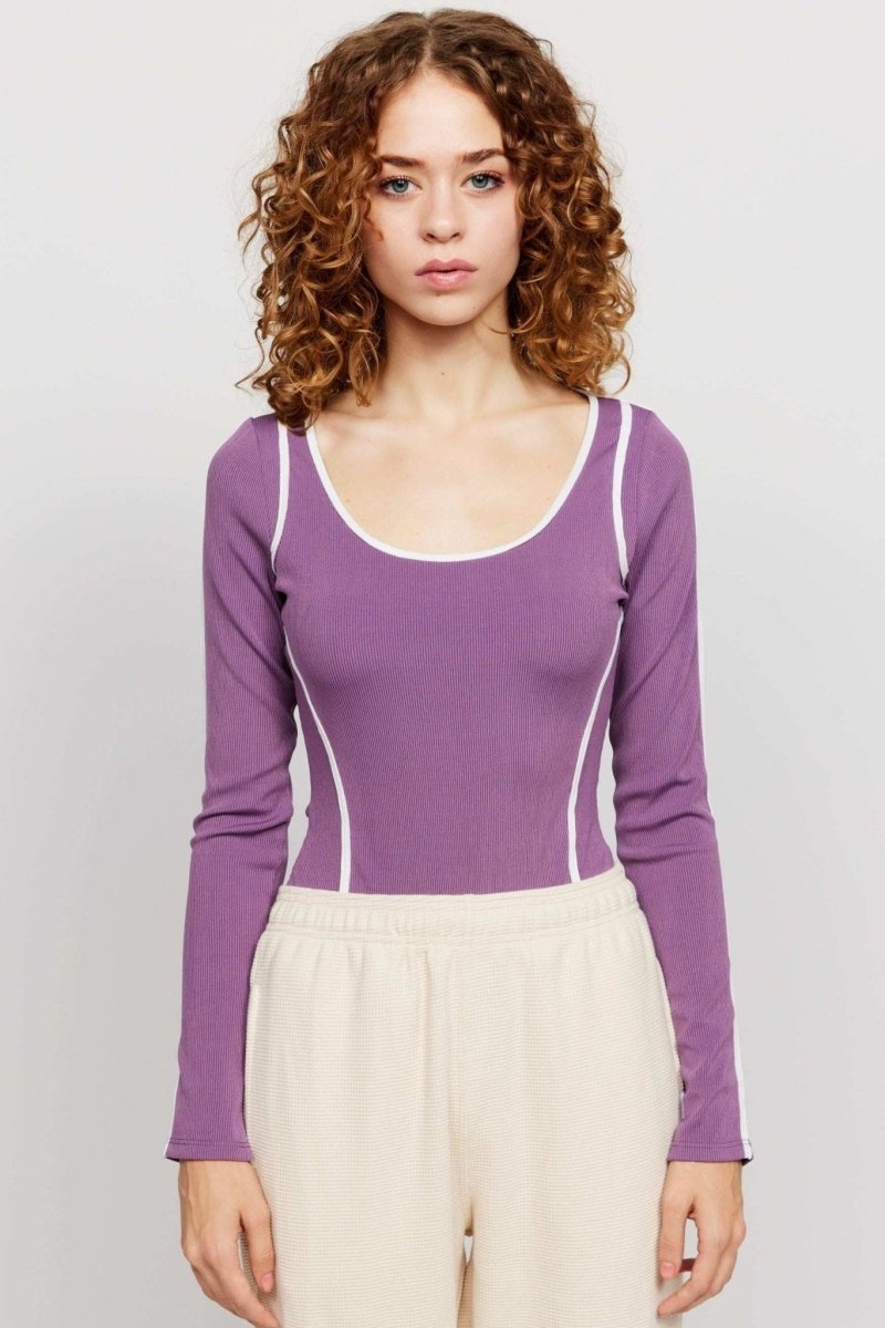 Shop Samii Ryan Samii Ryan The Royals Ribbed Bodysuit Bodysuit for women – premium loungewear and festival fashion at Spoiled Brat