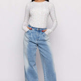 Shop Samii Ryan Samii Ryan x Smiley® Denim Jeans MOM Jeans for women – premium loungewear and festival fashion at Spoiled Brat