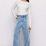 Shop Samii Ryan Samii Ryan x Smiley® Denim Jeans MOM Jeans for women – premium loungewear and festival fashion at Spoiled Brat