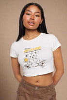 Samii Ryan x Smiley® Gimme Space Baby Tee by Samii Ryan – T-Shirt – White | Spoiled Brat UK