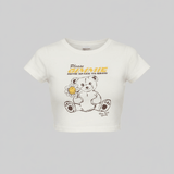 Shop Samii Ryan Samii Ryan x Smiley® Gimme Space Baby Tee T-Shirt for women – premium loungewear and festival fashion at Spoiled Brat