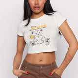 Shop Samii Ryan Samii Ryan x Smiley® Gimme Space Baby Tee T-Shirt for women – premium loungewear and festival fashion at Spoiled Brat