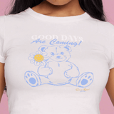 Shop Samii Ryan Samii Ryan x Smileyworld® Good Days Baby Tee T-Shirt for women – premium loungewear and festival fashion at Spoiled Brat