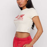 Shop Samii Ryan Samii Ryan x Smileyworld® Just Grow With It Baby Tee T-Shirt for women – premium loungewear and festival fashion at Spoiled Brat