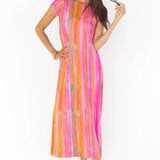 Shop Show Me Your Mumu Show Me Your Mumu Molly Rainbow Midi Dress Midi Dress for women – premium loungewear and festival fashion at Spoiled Brat