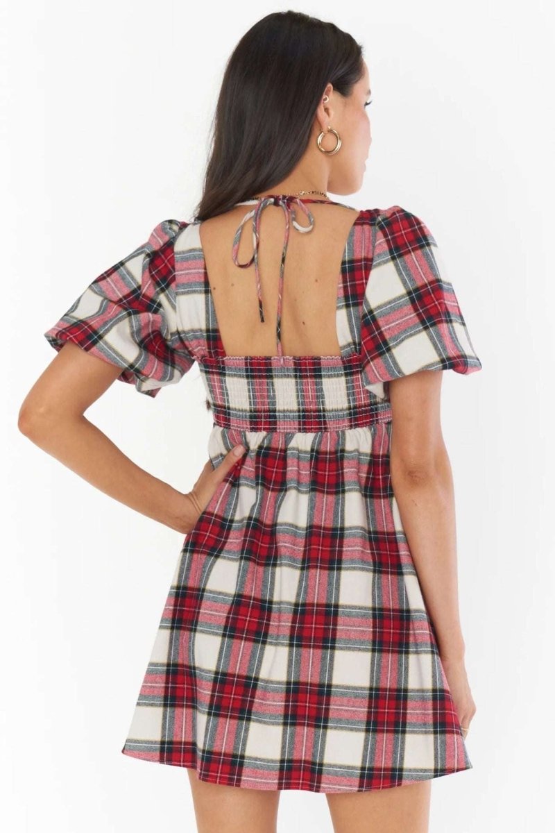 Shop Show Me Your Mumu Show Me Your Mumu Smitten Tartan Babydoll Dress Party Dress for women – premium loungewear and festival fashion at Spoiled Brat