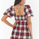 Shop Show Me Your Mumu Show Me Your Mumu Smitten Tartan Babydoll Dress Party Dress for women – premium loungewear and festival fashion at Spoiled Brat