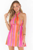 Shop Show Me Your Mumu Show Me Your Mumu Zappa Rainbow Mini Dress Mini Dress for women – premium loungewear and festival fashion at Spoiled Brat