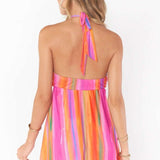 Shop Show Me Your Mumu Show Me Your Mumu Zappa Rainbow Mini Dress Mini Dress for women – premium loungewear and festival fashion at Spoiled Brat
