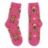 Shop Sock Candy Sock Candy Teddy Bear Fuzzy Crew Sock Socks for women – premium loungewear and festival fashion at Spoiled Brat